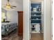 Hallway leading to a bedroom with a decorative closet at 2070 E Saddlebrook Ct, Gilbert, AZ 85298