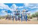Large community playground with multiple play structures, slides, and climbing equipment for children at 2070 E Saddlebrook Ct, Gilbert, AZ 85298