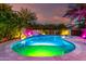 Captivating pool with lush landscape, fountain features, and basketball hoop at 2139 S Granite St, Gilbert, AZ 85295