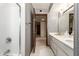 Bathroom with a tub, a tiled shower, and dual sinks at 3131 E Las Rocas Dr, Phoenix, AZ 85028