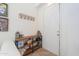 Welcoming foyer with tile floors, a coat rack, and a stylish console table at 3788 E Sexton St, Gilbert, AZ 85295