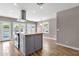 Stylish kitchen island with a wooden countertop and backyard view at 4216 N 20Th St, Phoenix, AZ 85016