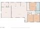 Detailed floor plan showcasing layout of the home, including living spaces, bedrooms, and bathrooms at 735 E Northern Ave, Phoenix, AZ 85020