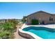 Enjoy this backyard pool with a well-maintained yard and privacy, creating a perfect outdoor retreat at 16683 S 180Th Dr, Goodyear, AZ 85338
