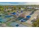 Enjoy playing on these aerial view of community tennis courts with shade covers and fountains at 2245 Leisure World --, Mesa, AZ 85206