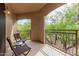 Inviting balcony provides a relaxing outdoor living space at 16801 N 94Th St # 2056, Scottsdale, AZ 85260