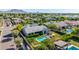 Aerial shot of backyard featuring a refreshing pool and outdoor seating, perfect for relaxation at 17690 E Bronco Dr, Queen Creek, AZ 85142