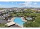 Stunning community pool area with lounge chairs, manicured landscaping and mountain views for ultimate relaxation at 18225 N 66Th Way, Phoenix, AZ 85054