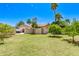 Spacious backyard with mature trees and lush lawn, creating a private and serene outdoor oasis at 4442 E Redfield Rd, Phoenix, AZ 85032