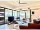 Bright living room featuring floor-to-ceiling windows with city views and a cozy seating arrangement at 7157 E Rancho Vista Dr # 2005, Scottsdale, AZ 85251