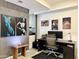 Home office with modern decor, a desk with a computer, and artwork creating an inspiring workspace at 7157 E Rancho Vista Dr # 2005, Scottsdale, AZ 85251