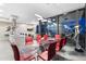 Bright, open dining area with large glass windows and views of the city skyline at 7180 E Kierland Blvd # 1218, Scottsdale, AZ 85254
