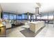 Open-concept living space featuring modern furnishings and panoramic city views at 7180 E Kierland Blvd # 1218, Scottsdale, AZ 85254