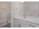 Bathroom featuring a vanity with a mirror, and a shower-tub combo at 1564 N Pueblo Dr, Apache Junction, AZ 85120