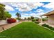 Spacious backyard showcasing lush green grass, mature landscaping, and ample space for outdoor activities and relaxation at 2242 E Palm Ln, Phoenix, AZ 85006