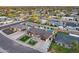 Aerial view of a charming neighborhood featuring well-maintained homes and sparkling swimming pools at 8117 E Lewis Ave, Scottsdale, AZ 85257