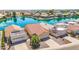 Home's aerial view featuring the property with a tile roof next to a scenic waterfront at 2094 N Sweetwater Dr, Casa Grande, AZ 85122