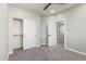 Bedroom featuring gray carpet and closet at 2754 E Michelle Way, Gilbert, AZ 85234