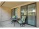 Outdoor patio with table and chair seating and privacy at 3330 S Gilbert Rd # 1020, Chandler, AZ 85286