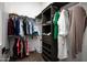 Organized walk-in closet with rods and shelves, offering ample storage at 39847 N 105Th Pl, Scottsdale, AZ 85262