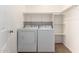 Laundry room with washer, dryer, and shelving at 4303 N 18Th St, Phoenix, AZ 85016