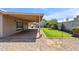 Spacious backyard with a covered patio, perfect for enjoying the outdoors at 5319 E Gelding Dr, Scottsdale, AZ 85254