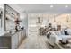 Open floor plan featuring a living area that flows into the modern kitchen at 5901 E Sierra Morena St, Mesa, AZ 85215