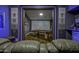 Inviting game room featuring a projector screen, pool table, and comfortable seating area for relaxation and entertainment at 112 E Joseph Way, Gilbert, AZ 85295