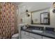 Bathroom featuring a white vanity and shower/bath combination at 7199 E Ridgeview Pl # 221, Carefree, AZ 85377