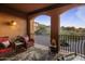 Relaxing patio with comfortable seating and views of neighborhood and mountains at 7199 E Ridgeview Pl # 221, Carefree, AZ 85377