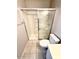 Bathroom featuring a shower over tub, a single vanity, and tile flooring at 814 S 80Th St, Mesa, AZ 85208