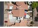 Birds-eye view of home and backyard with swimming pool and spa at 8879 E Greenview Dr, Gold Canyon, AZ 85118