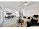 Spacious living room boasts soaring ceilings and an open layout, perfect for modern living and entertaining at 11832 E Clinton St, Scottsdale, AZ 85259