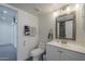 Bathroom featuring a vanity with countertop sink and framed mirror at 154 W 5Th St # 212, Tempe, AZ 85281