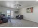 Spacious bedroom features a desk, chair and balcony access with mountain views at 154 W 5Th St # 212, Tempe, AZ 85281
