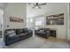 The living room features tile floors, neutral paint, and is spacious at 154 W 5Th St # 212, Tempe, AZ 85281