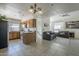Inviting living space with modern kitchen, tile flooring, and comfortable seating area at 154 W 5Th St # 212, Tempe, AZ 85281