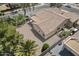 An aerial view of the exterior backyard with patio and desert landscape at 21192 E Stirrup St, Queen Creek, AZ 85142