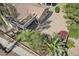 An aerial view of the exterior backyard with patio and desert landscape at 21192 E Stirrup St, Queen Creek, AZ 85142