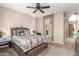 Spacious main bedroom with a view of the ensuite bathroom and ample space at 269 W Seaside Dr, Casa Grande, AZ 85122