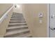 Carpeted stairs leading up to the next level of the home, great for easy living at 3131 E Legacy Dr # 2055, Phoenix, AZ 85042