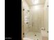 Spa-like shower with glass door, bench seating, modern fixtures and tiled walls at 541 E Spur Ave, Gilbert, AZ 85296