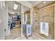 Luxurious bathroom featuring a glass-enclosed shower, and walk-in closet for a spa-like experience at 9780 E Gamble Ln, Scottsdale, AZ 85262