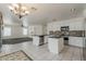 Modern kitchen with white cabinetry, a stylish island, stainless steel appliances, and a tile backsplash at 1079 E Jasper Dr, Gilbert, AZ 85296