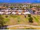 Spacious residential area aerial shot with lush green space for recreation at 1217 N Miller Rd # 23, Scottsdale, AZ 85257