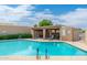 A well-maintained community pool and shaded picnic area create a resort-like atmosphere at 1217 N Miller Rd # 23, Scottsdale, AZ 85257
