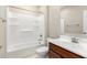 Full bathroom featuring a shower-tub combination, toilet, and vanity with sink at 14355 W Valentine St, Surprise, AZ 85379