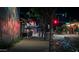 Vibrant street view at night with art installations, restaurants, and pedestrian-friendly sidewalks at 1905 E Inverness Ave, Mesa, AZ 85204