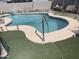 Private backyard pool with seating and block fencing for outdoor enjoyment at 277 W 16Th Ave, Apache Junction, AZ 85120