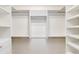This large custom closet has ample adjustable storage for shoes, clothing and accessories at 3020 E Mission Ln, Phoenix, AZ 85028